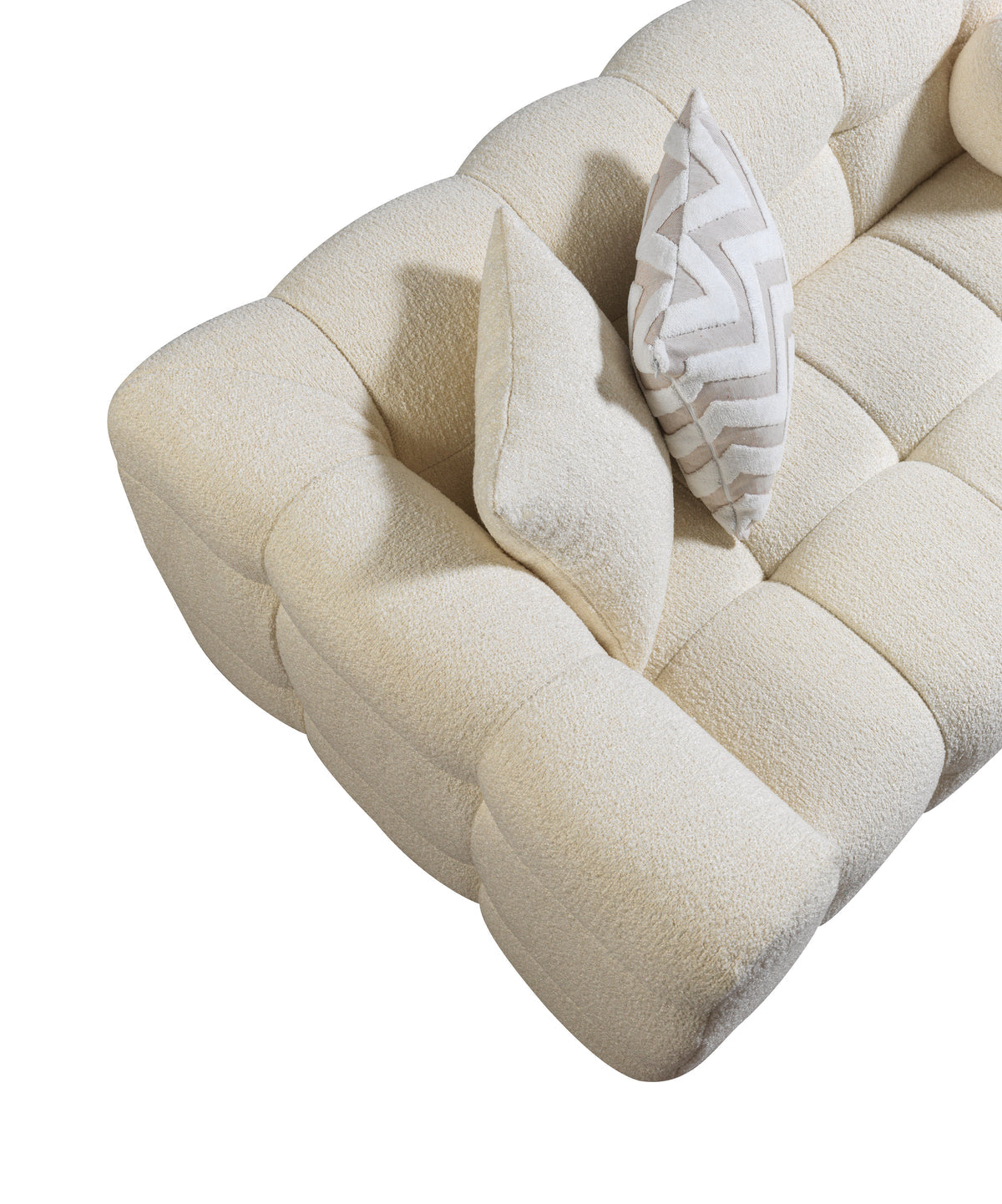 main angle of Lili Ivory Boucle RAF sectional