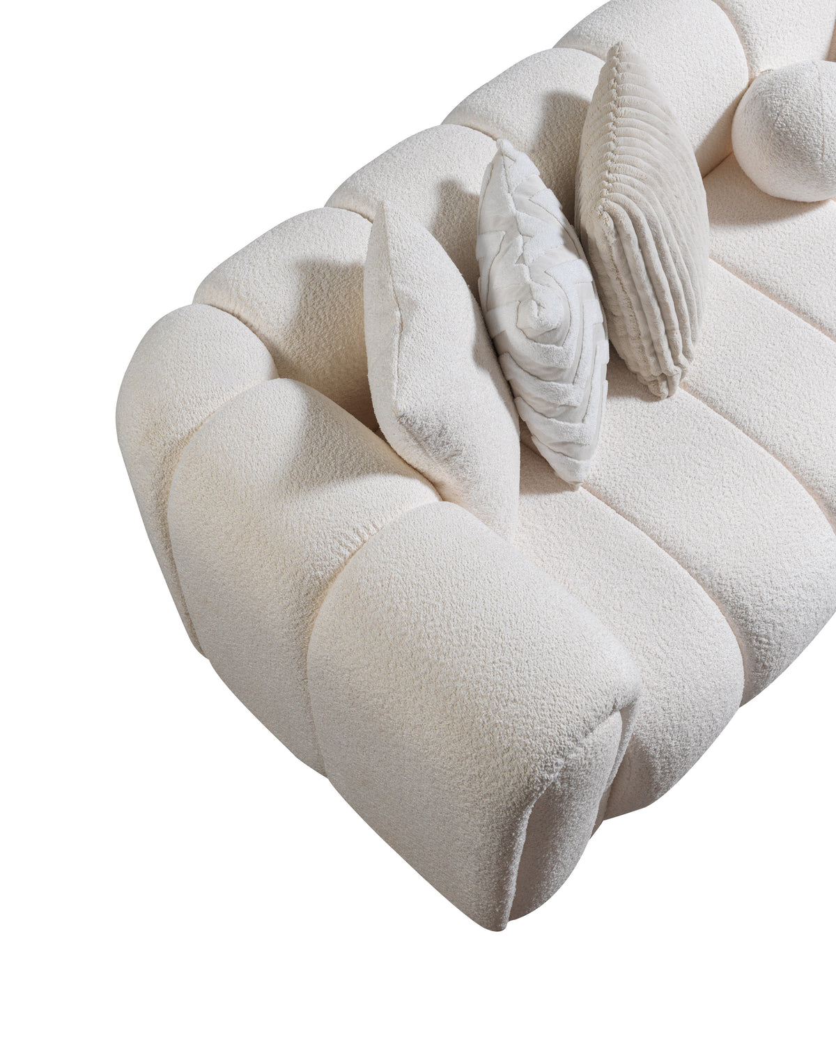 Main frontal view of sectional sofa