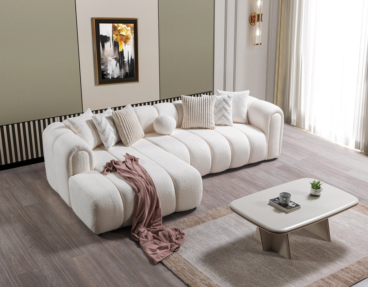 Lis Ivory Boucle LAF 115" Sectional view 5