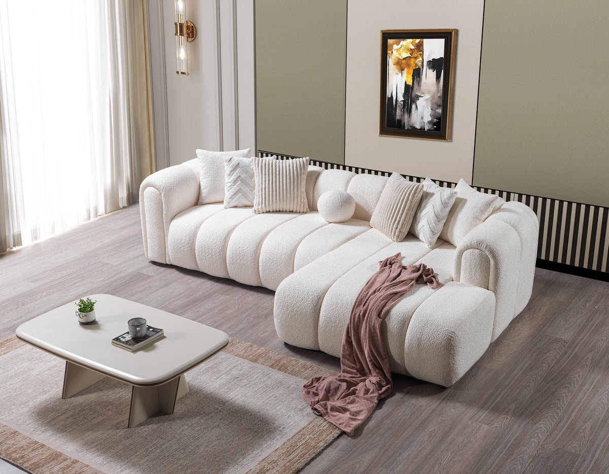 Main view of Elly Ivory Boucle RAF Sectional