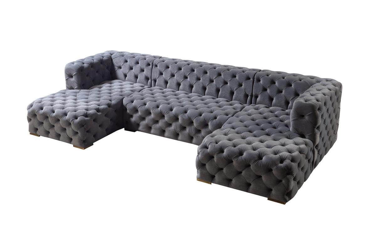 Side angle showing chaise design