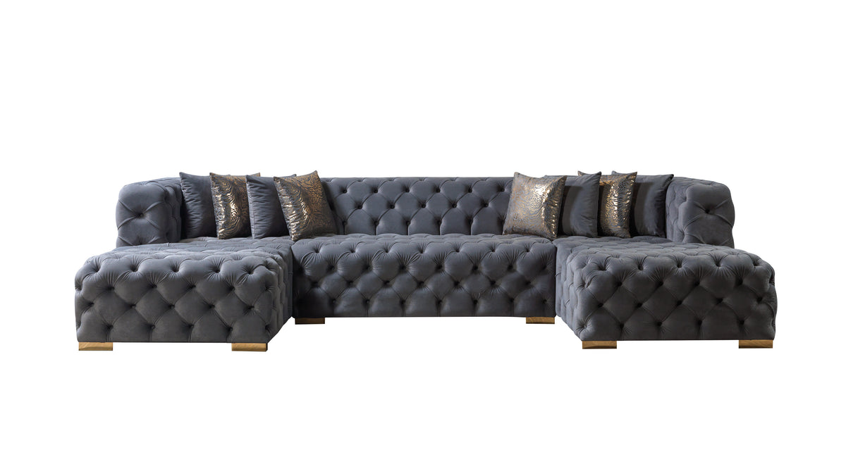 Room setting with Seva sectional and decor