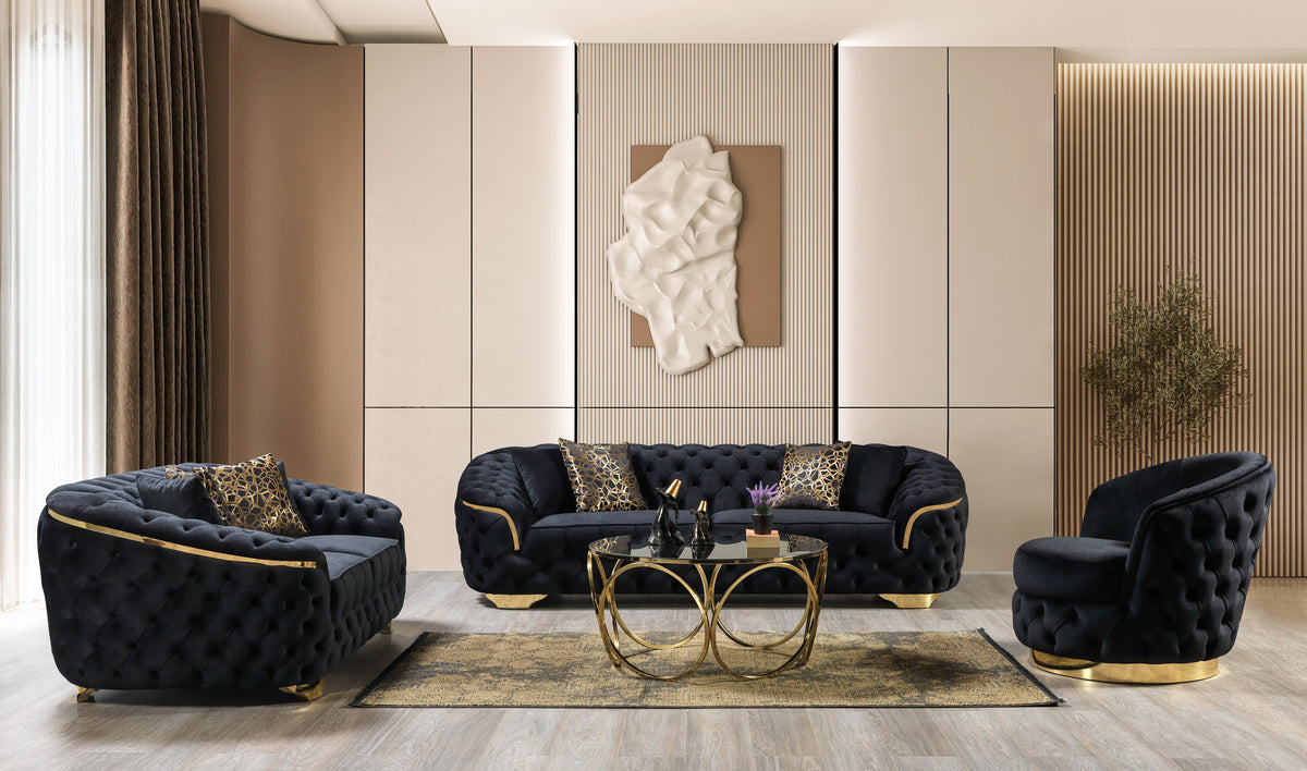 Side view showcasing the chair's elegant silhouette and velvet upholstery