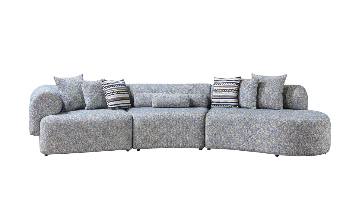 front main view of sectional sofa