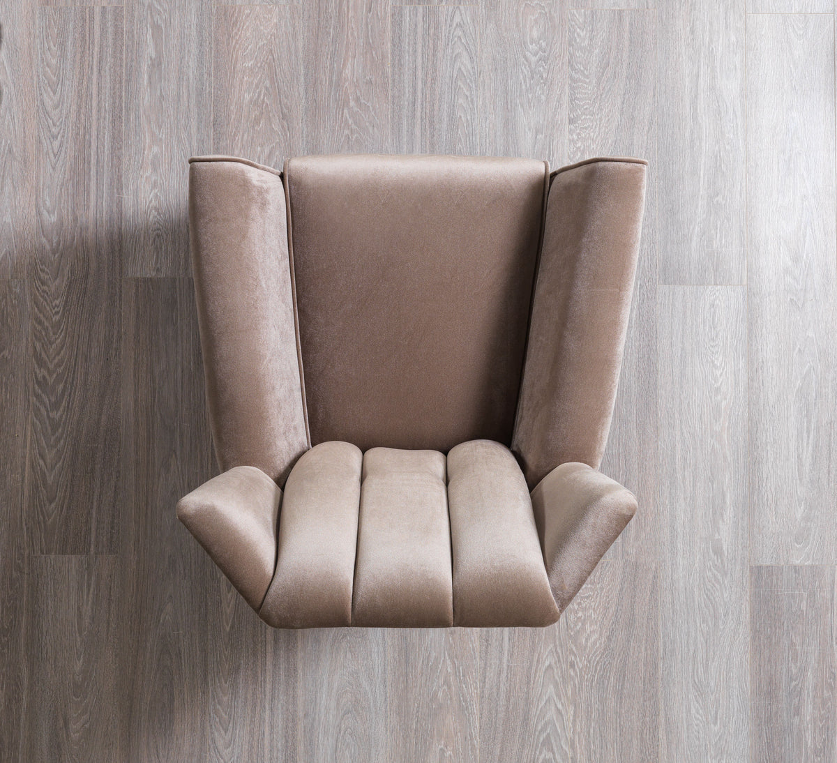 detail view of Bianka Coffee Velvet Sofa & Loveseat furniture