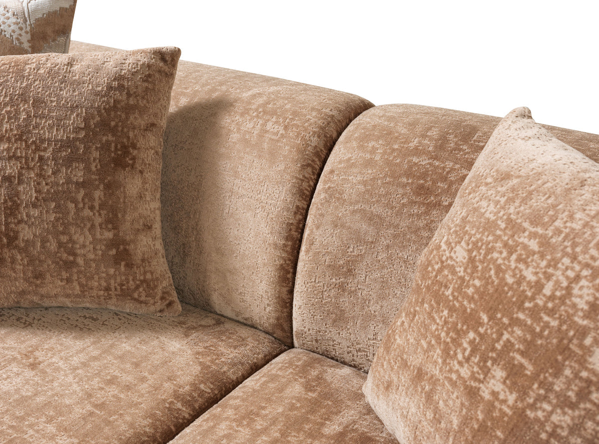 Side perspective highlighting armrest design