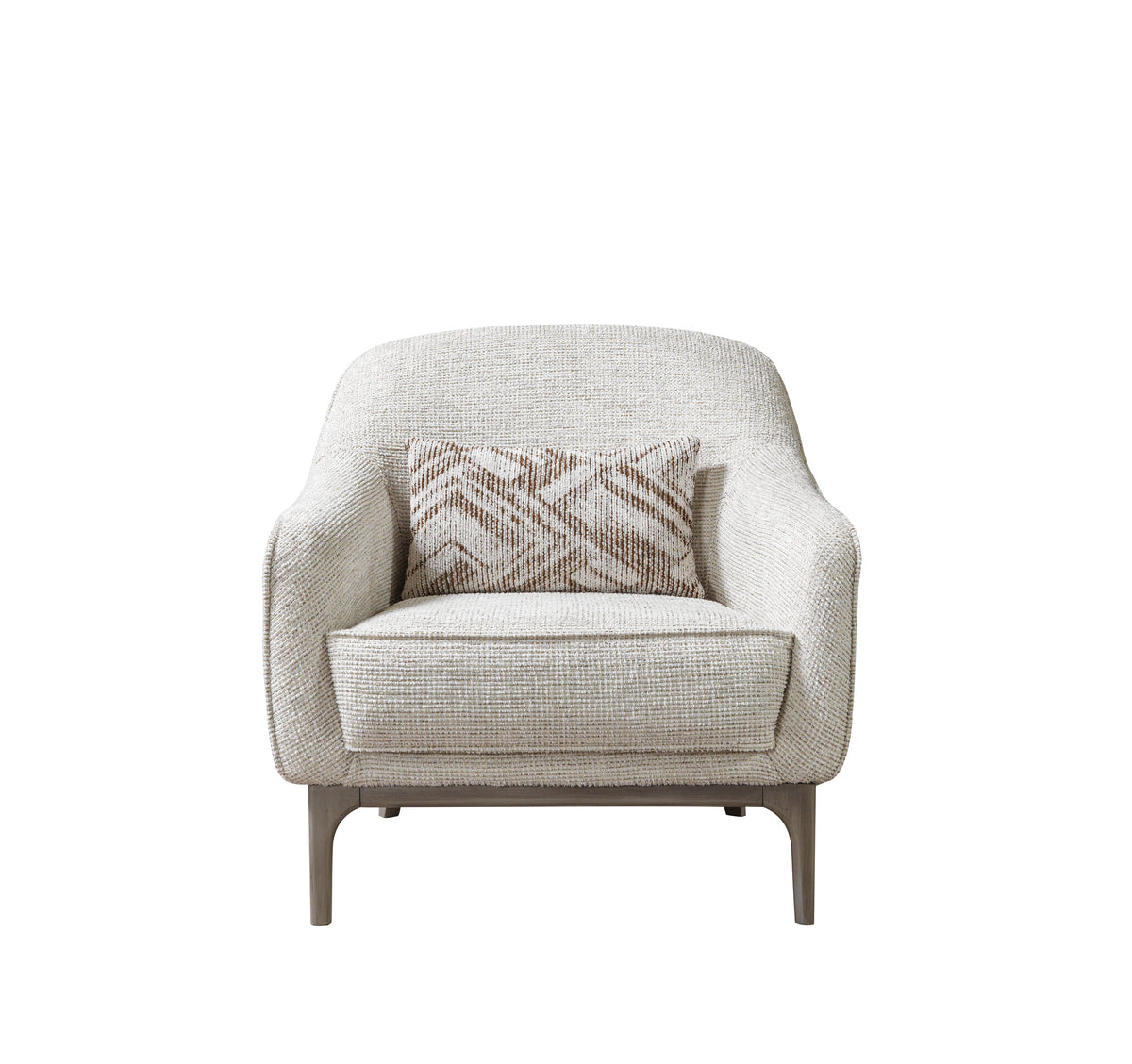 Back view of Alexis Ivory Linen Upholstered Chair