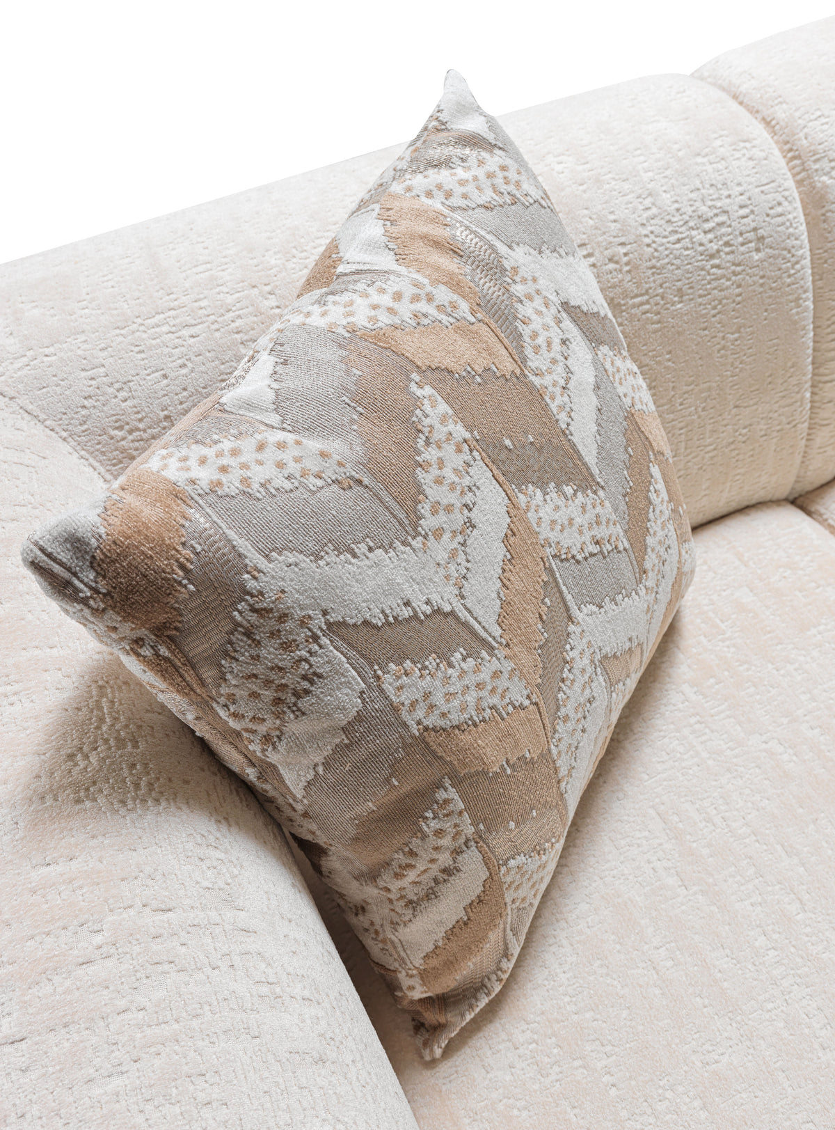 Side shot highlighting cushions and upholstery