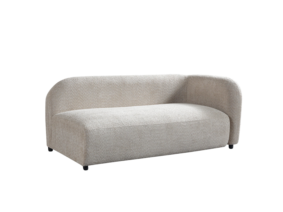 main view of Hanna Sand Bouclé LAF 110" sectional sofa