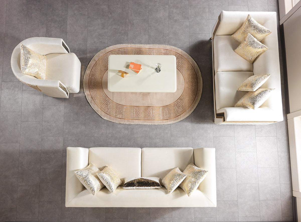 Belly Ivory Velvet Chair