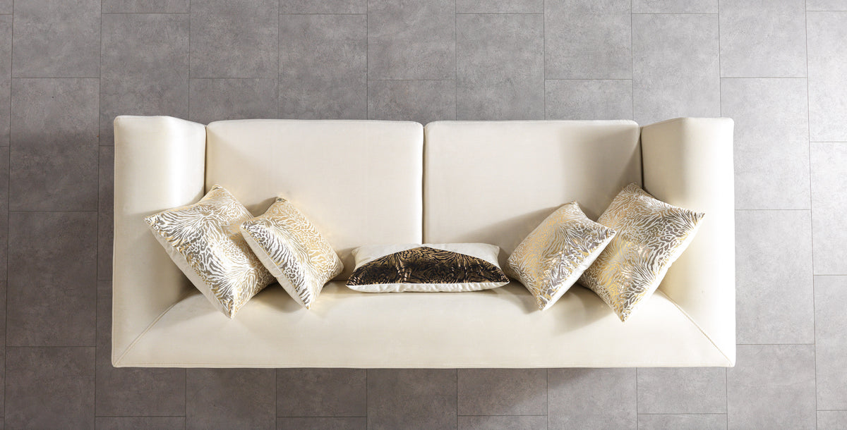Sofa and loveseat side angle