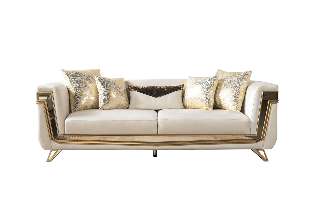 Sofa seating cushions detail