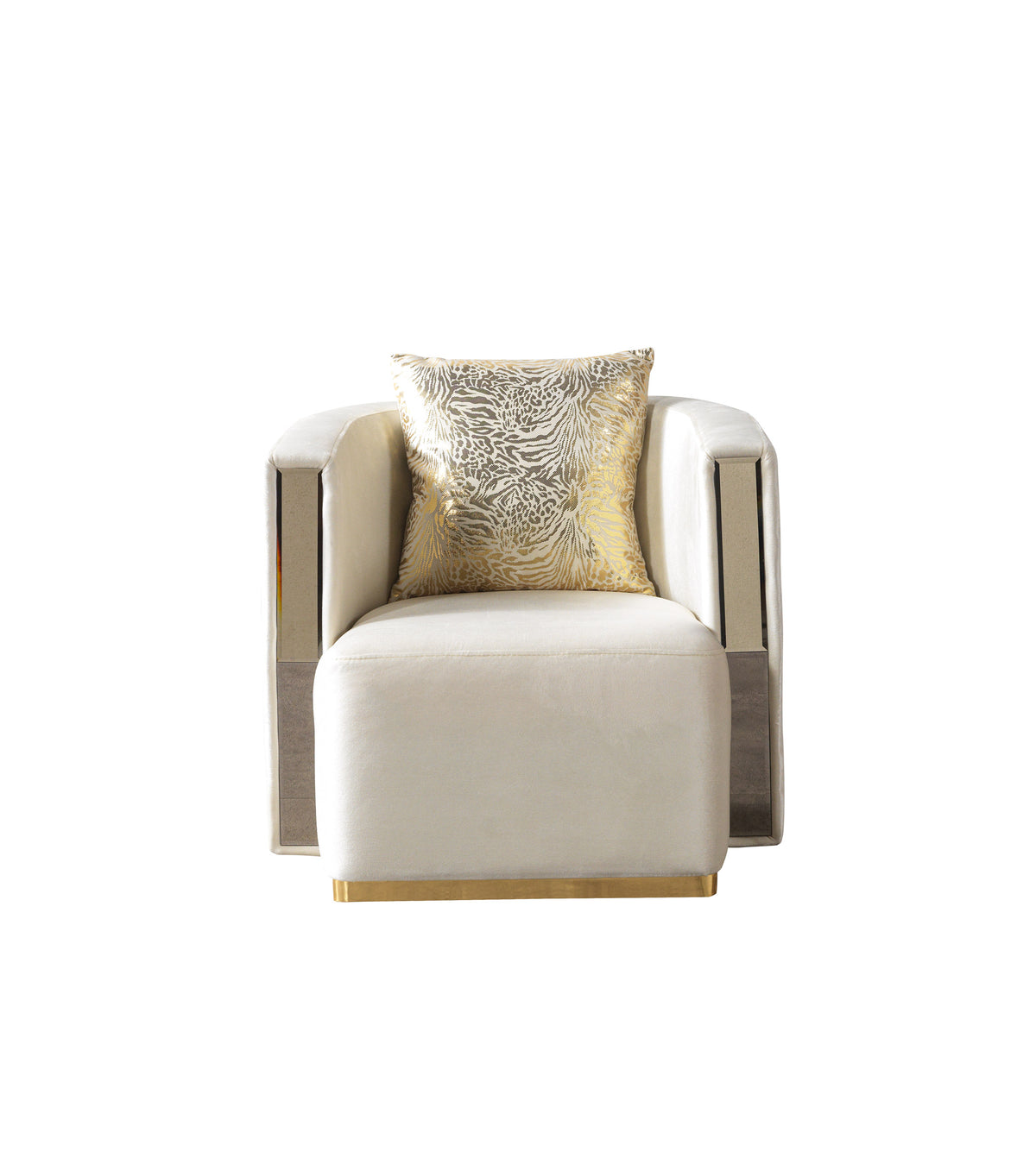 Belly Ivory Velvet Chair