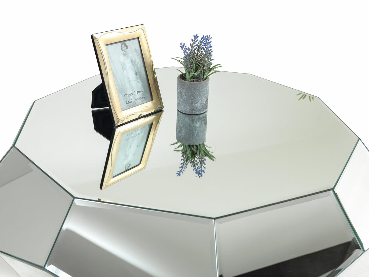 Amy Mirrored Coffee Table angled shot