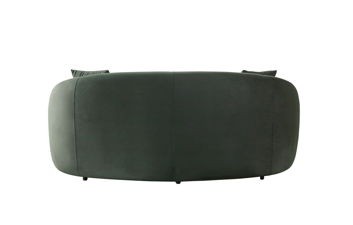 Emily Green Velvet Sofa 91" & Loveseat 81"