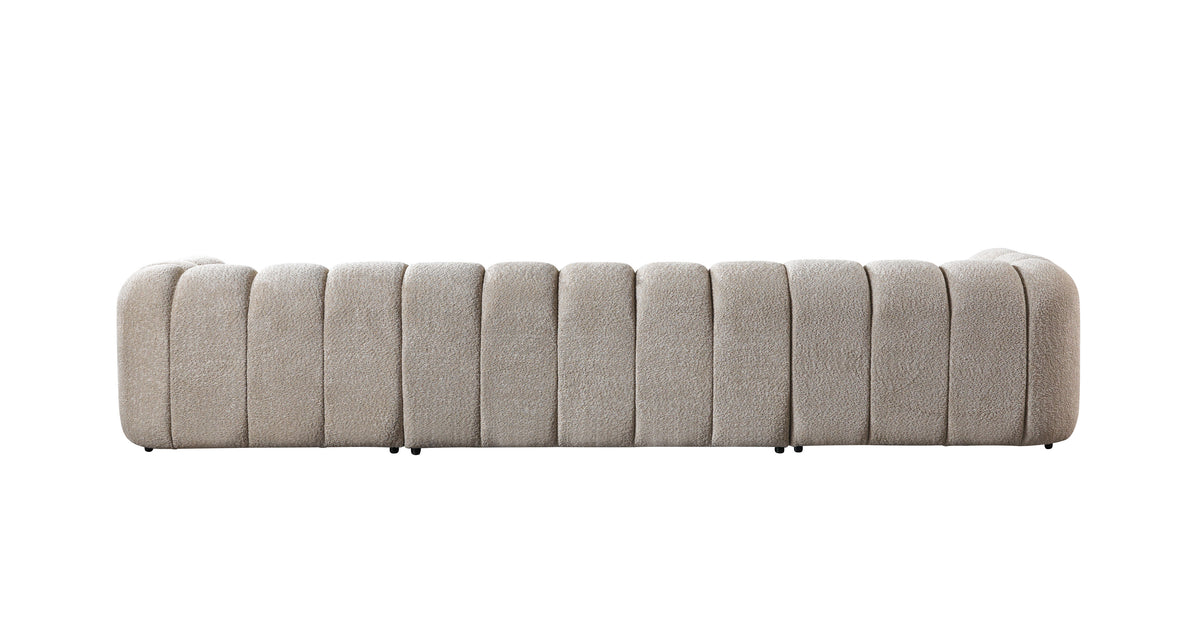 Lis Sand Boucle Double Chaise 147" Sectional view 16