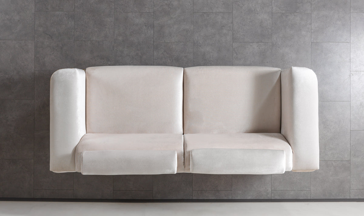 Fabiana Ivory Velvet Sofa view 11