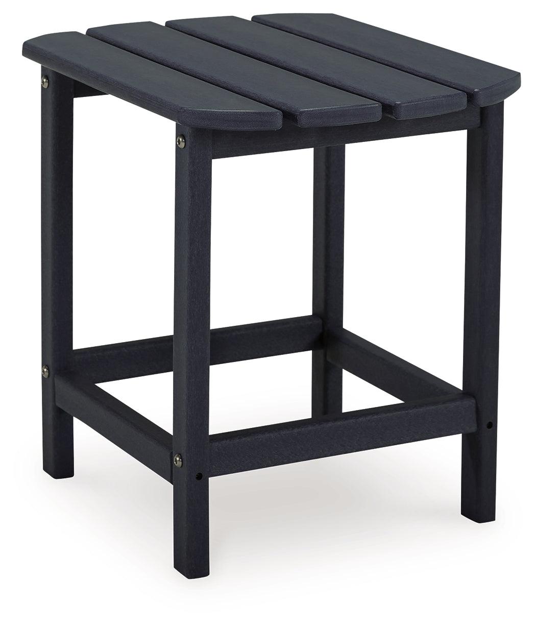 Sundown Treasure black outdoor end table head-on view