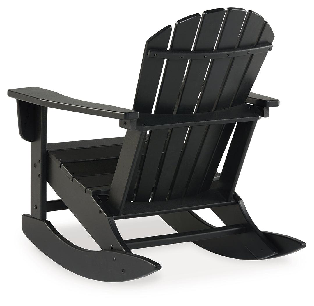 Sundown Treasure Black Outdoor Rocking Chair rear view