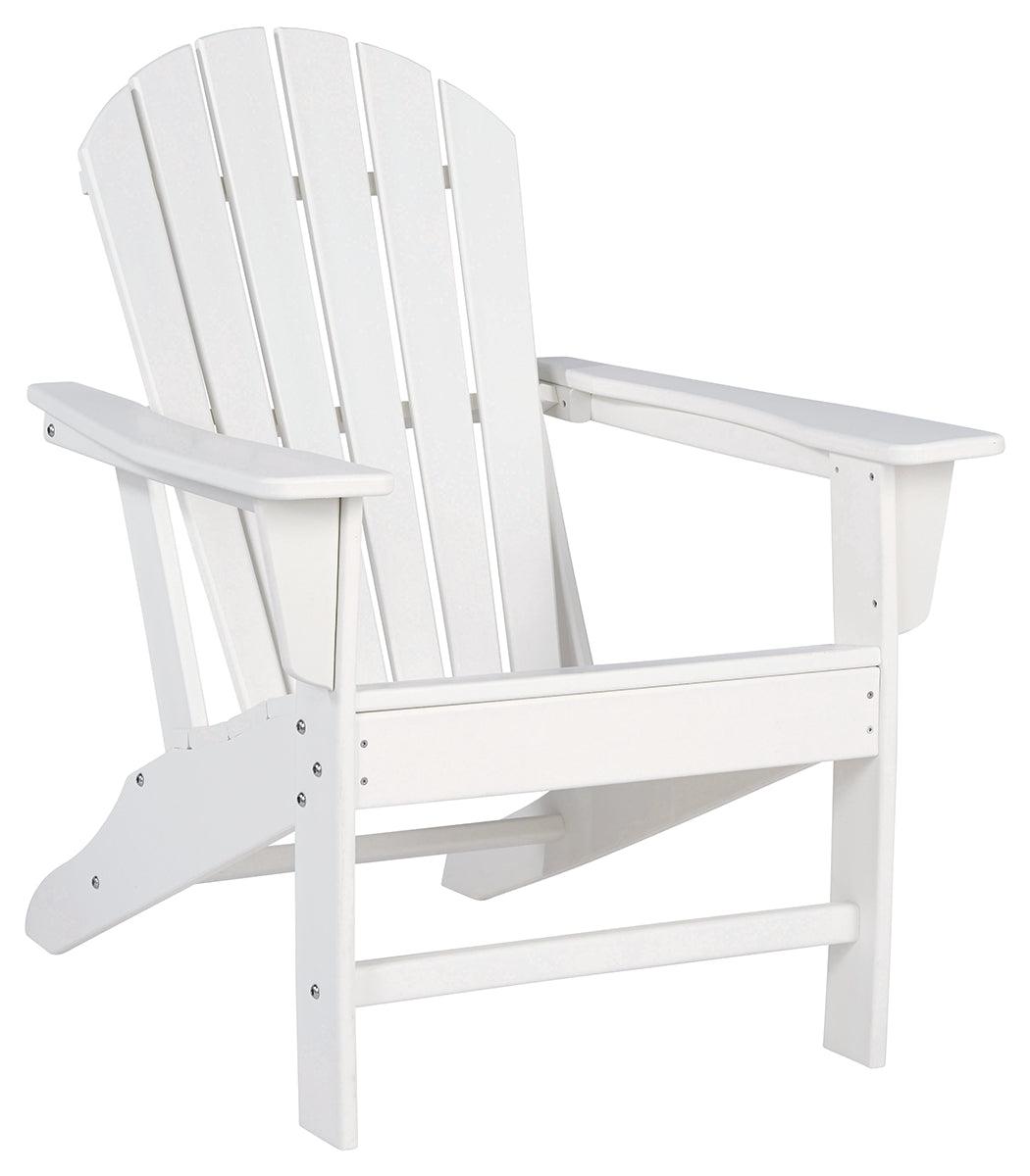 Sundown Treasure White Adirondack Chair head-on front view