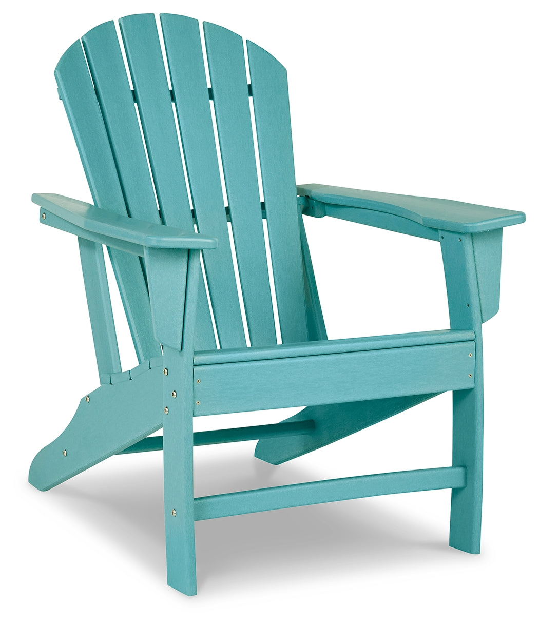 Sundown Turquoise Treasure outdoor chair and end table set, front angle