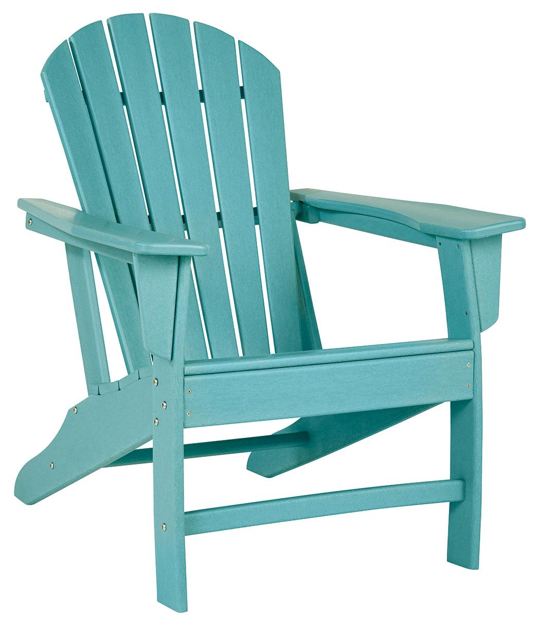Turquoise Adirondack Chair with slatted design