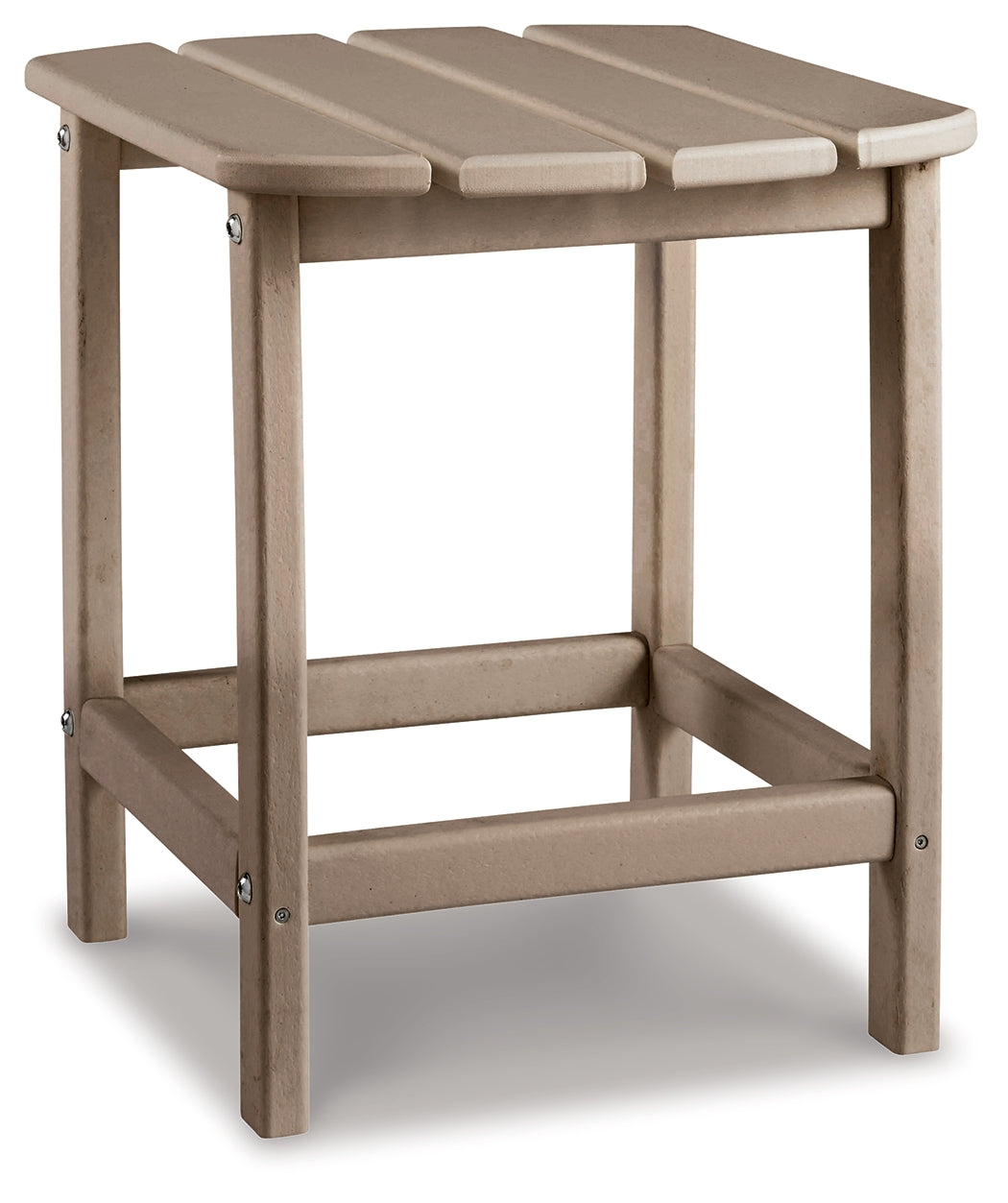 Sundown Driftwood Adirondack outdoor rocking chair and end table set