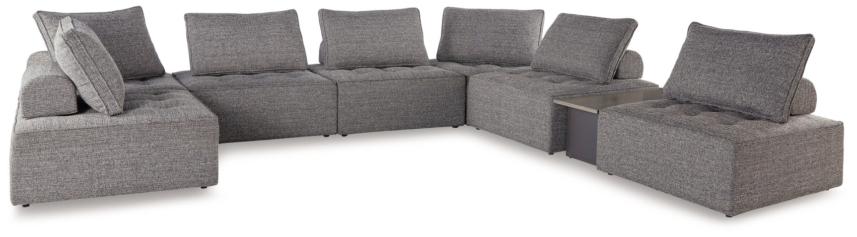 Back view of Bree Brown Zee Outdoor Sectional in brown