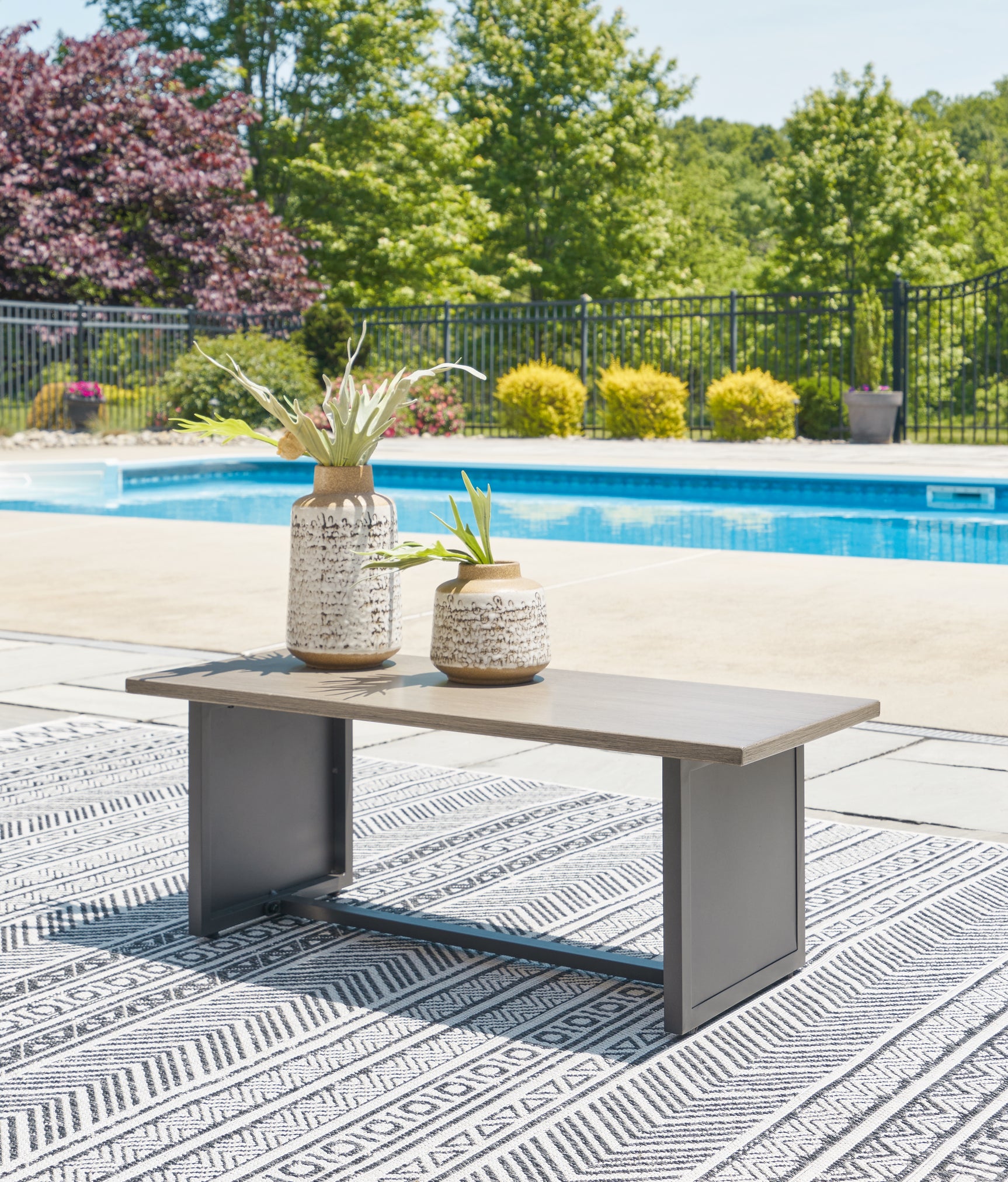 Bree Brown Zee 4-Piece Outdoor Sectional with End Table
