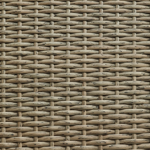 Beige resin wicker texture close-up on Marina chair