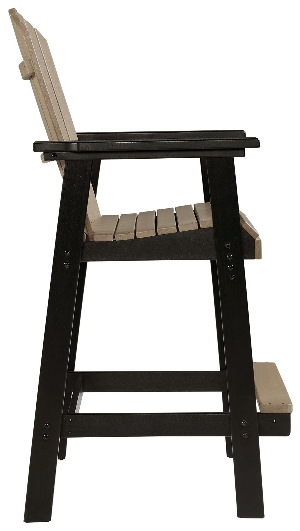 Top view of Fairen Trail Barstool seat finish