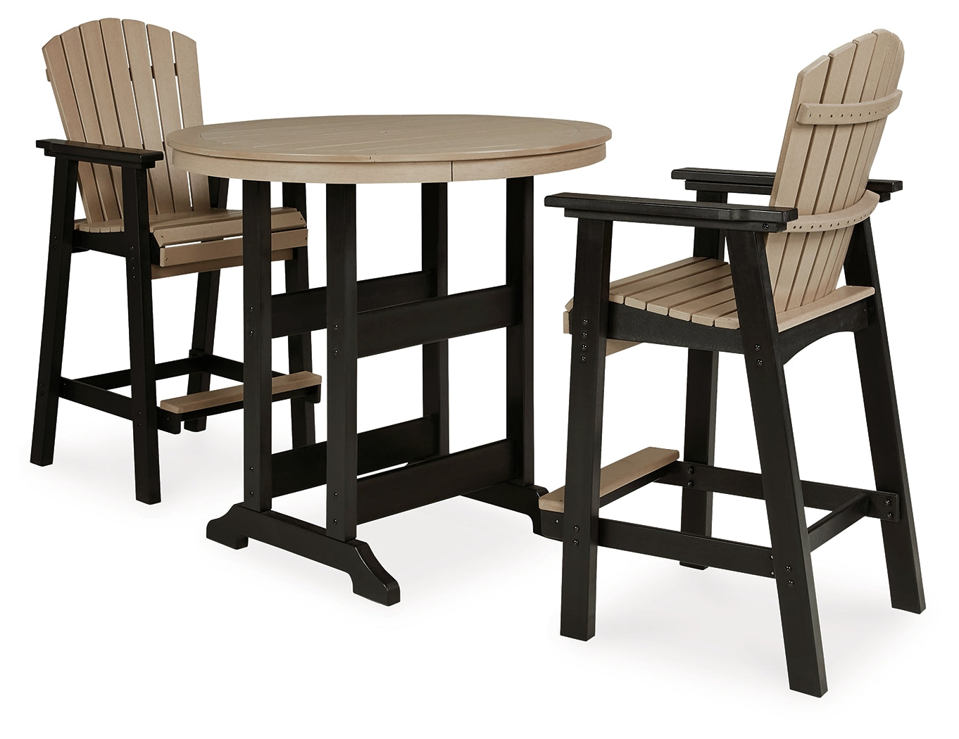 Set of two Fairen bar stools with waterfall wrapped seats