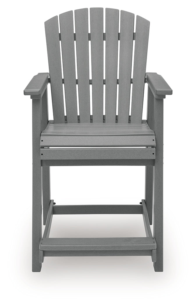 Sanctuary Beach bar stool head-on view showing armrests