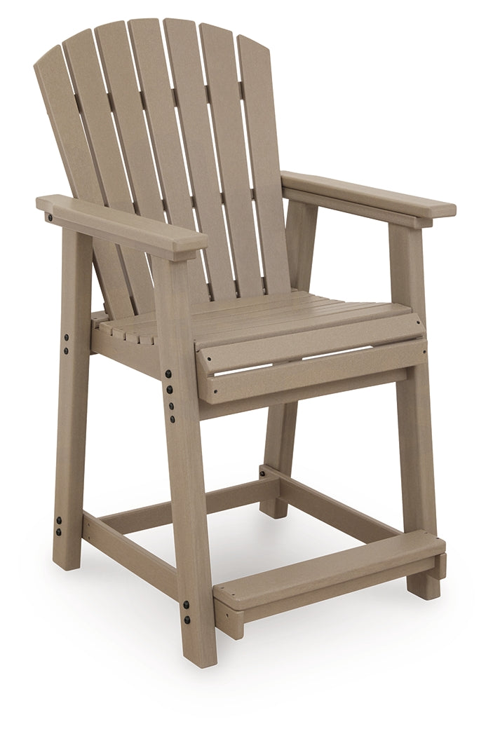 Seacliff Beach Outdoor Counter Height Bar Stool front view