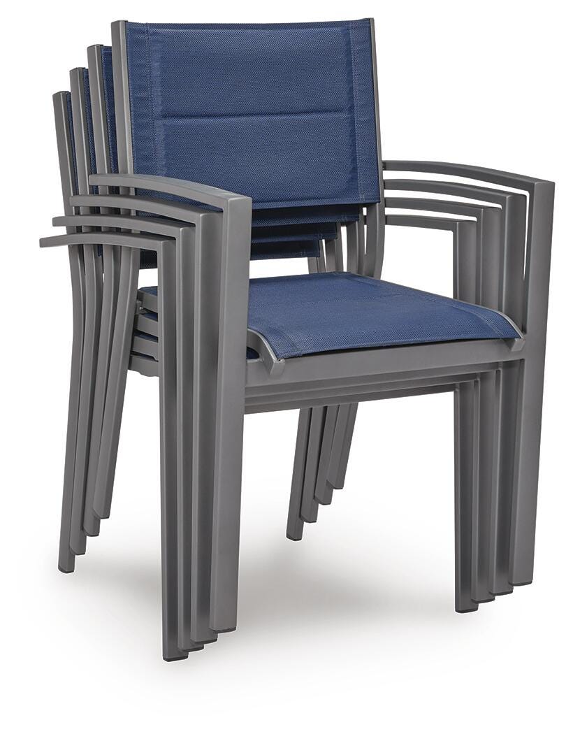 Back view of Rocky Creek Outdoor Sling Arm Chair