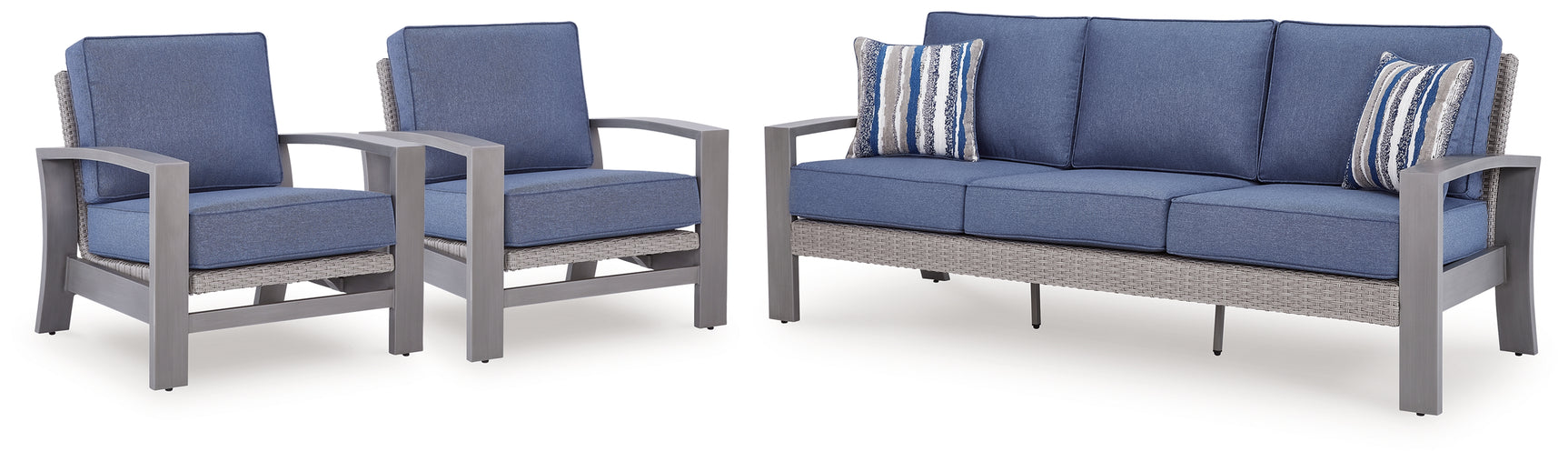 Outdoor sofa set in outdoor setting