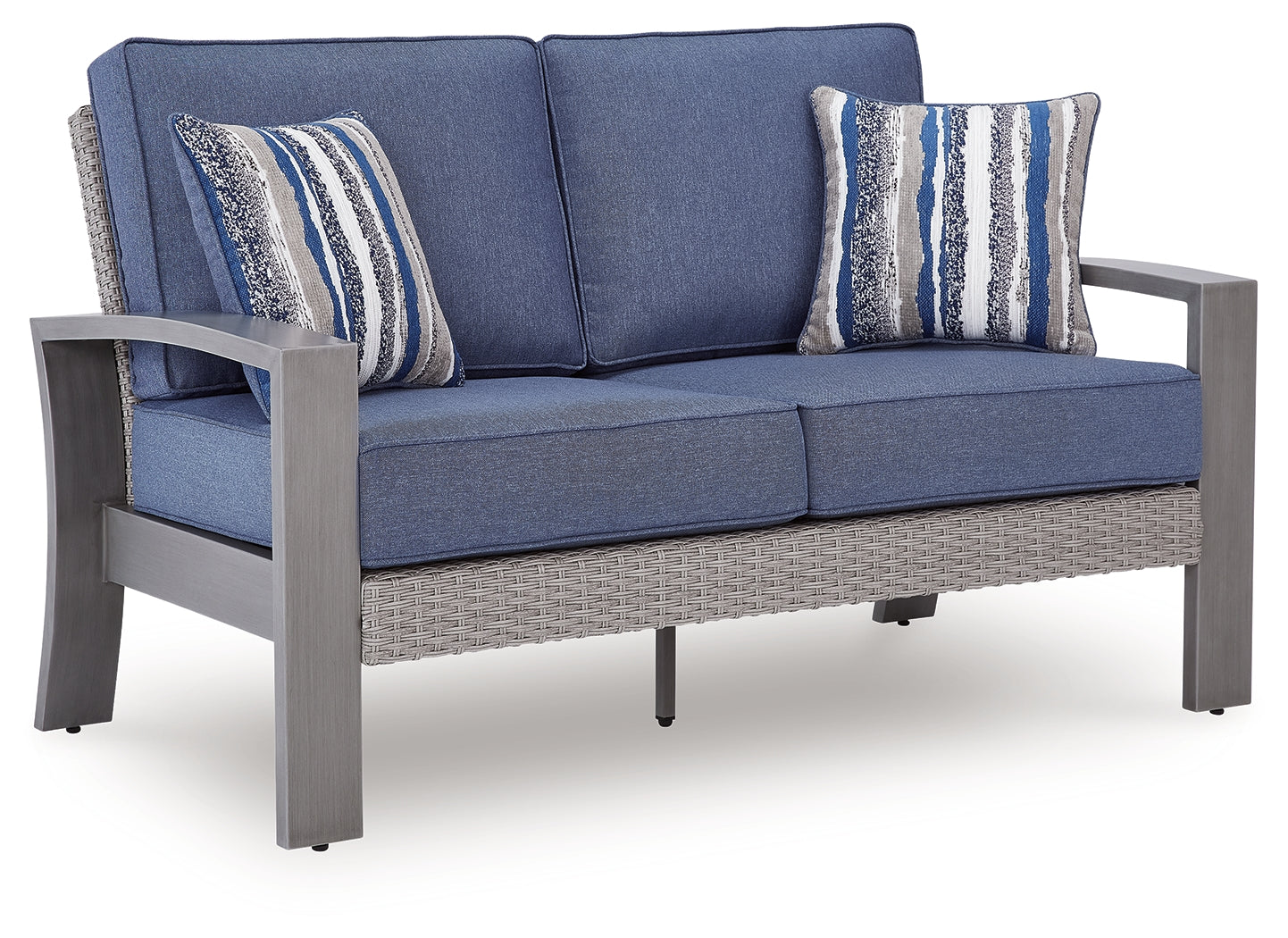 Back view of Moon Beach outdoor loveseat frame