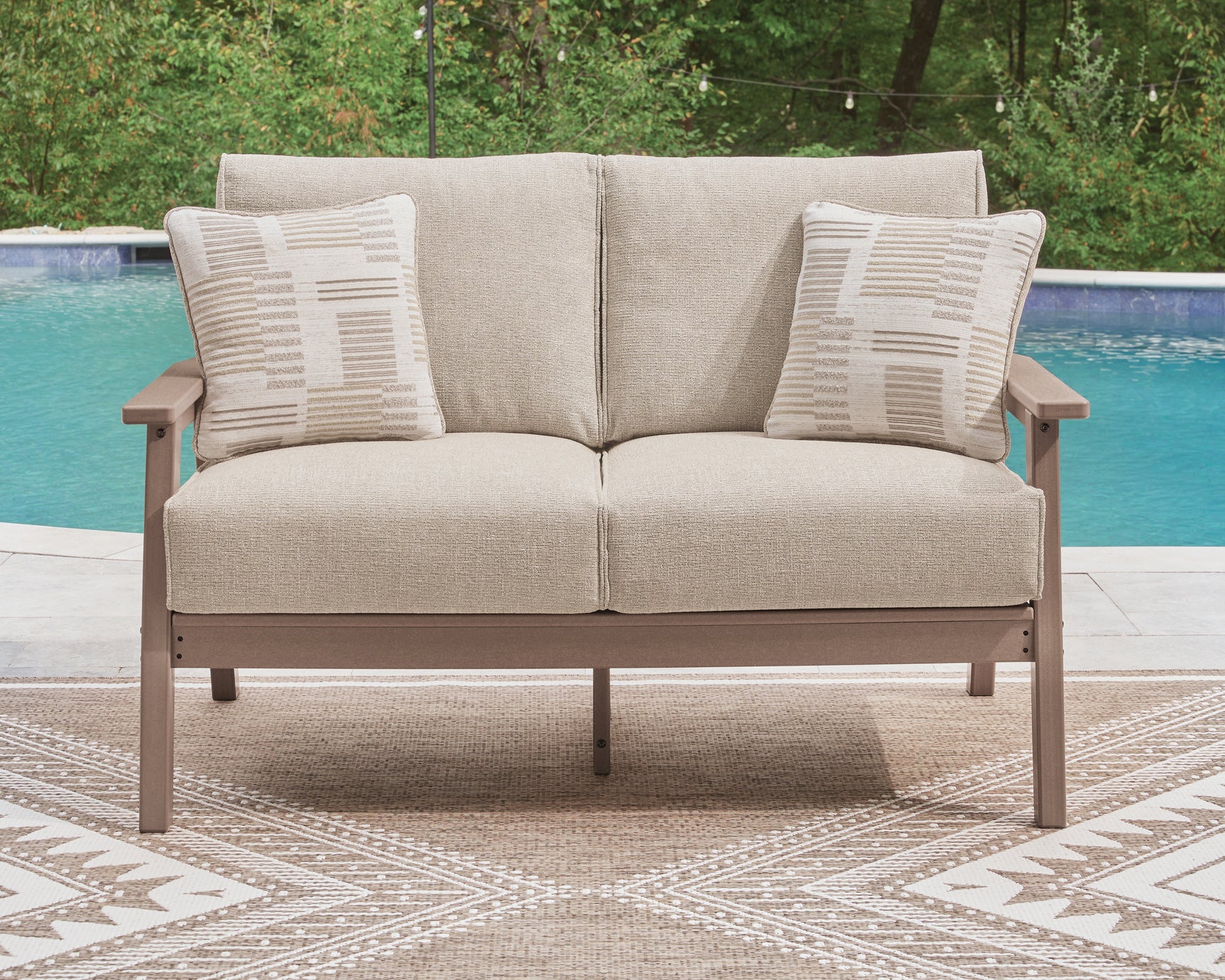 Grover Driftwood Beach loveseat cushion detail