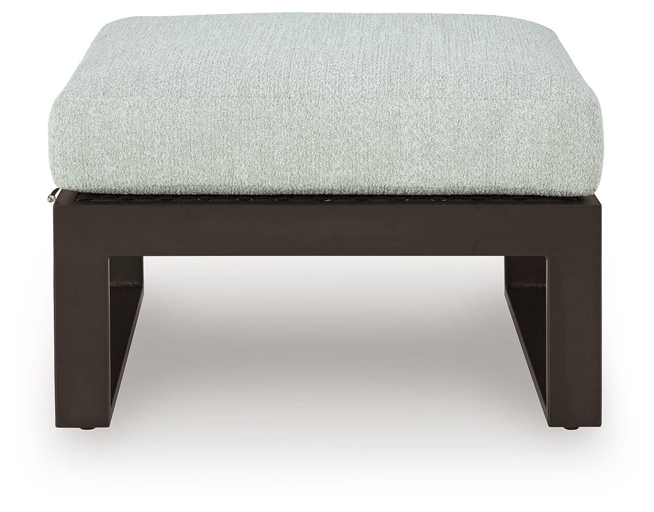 Ottoman detail with black wicker finish