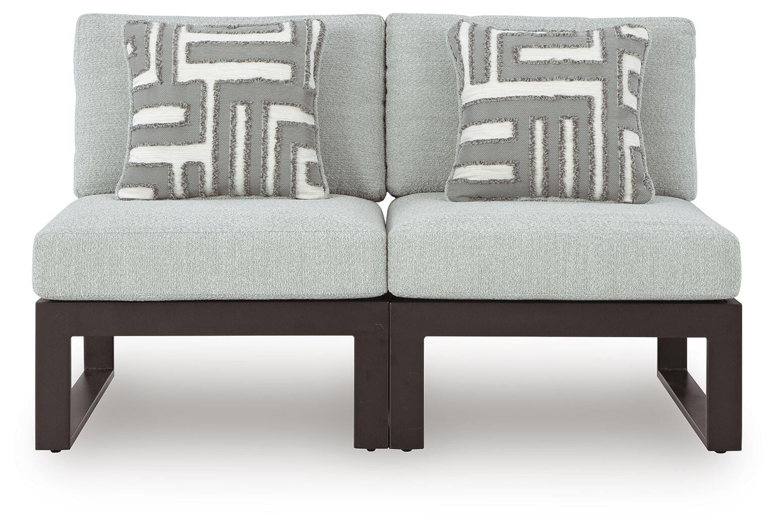 Beachloft Black/Gray 2-Piece Outdoor Sectional from Decor Furniture
