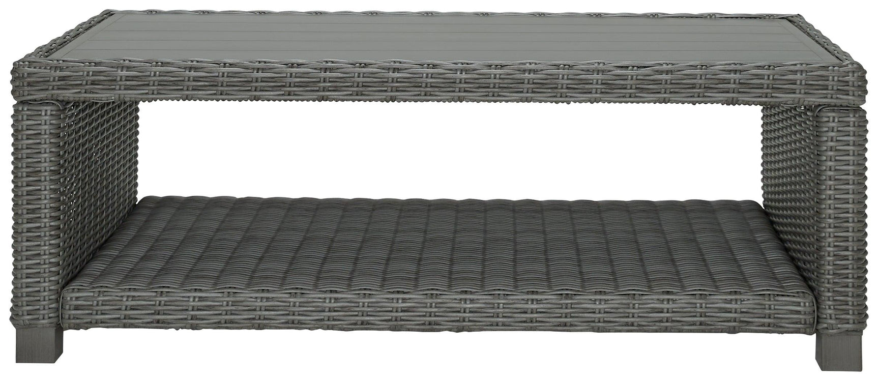 Elite Park Gray Outdoor Coffee Table head-on view