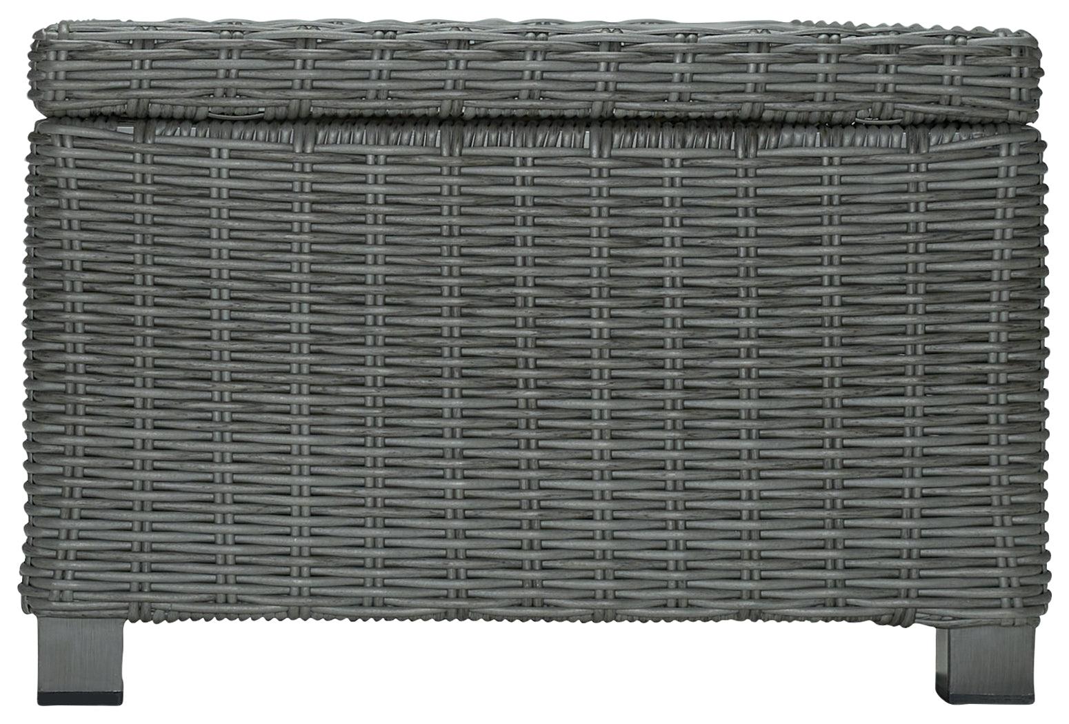 Elite Park Gray Outdoor Coffee Table side angle view