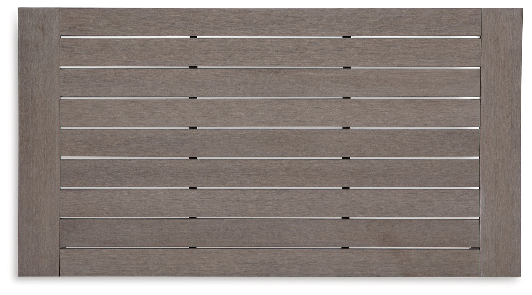 Hillside outdoor set from back showing slatted design
