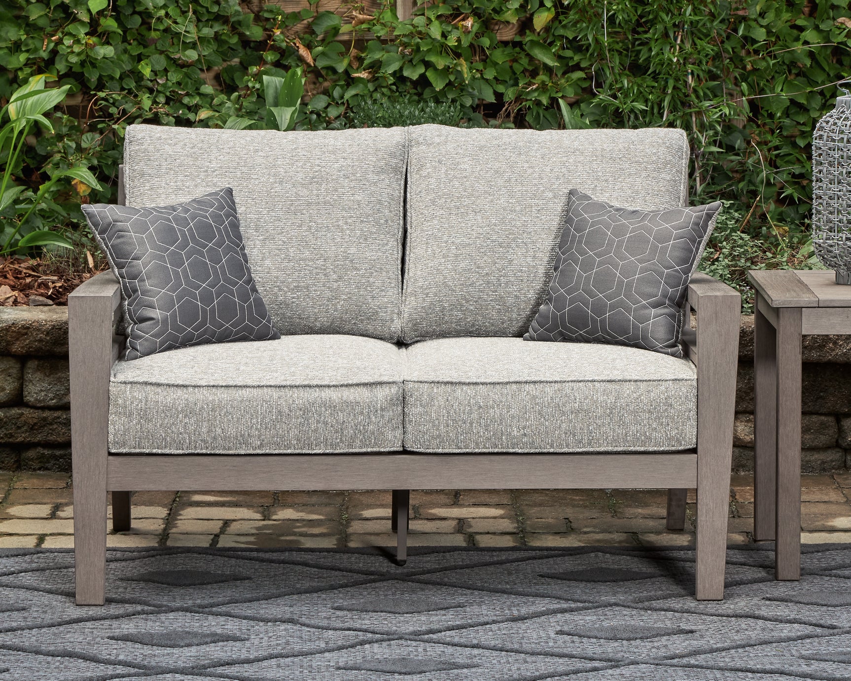 Hillside Gray/Brown Barn Outdoor Sofa and Loveseat