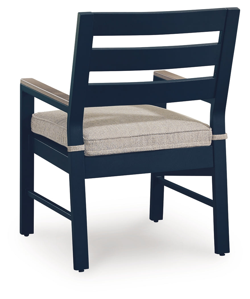 Back view of dining chairs