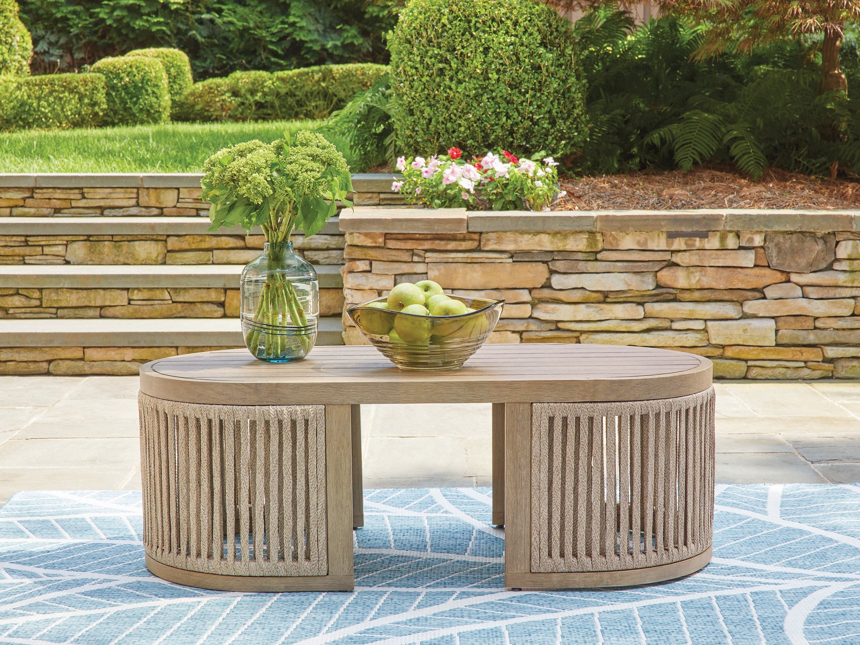 Serena Shores Beige Outdoor Coffee Table