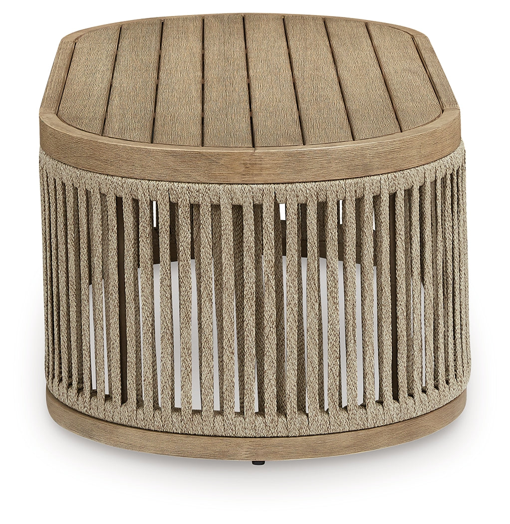 Serena Shores Beige Outdoor Coffee Table