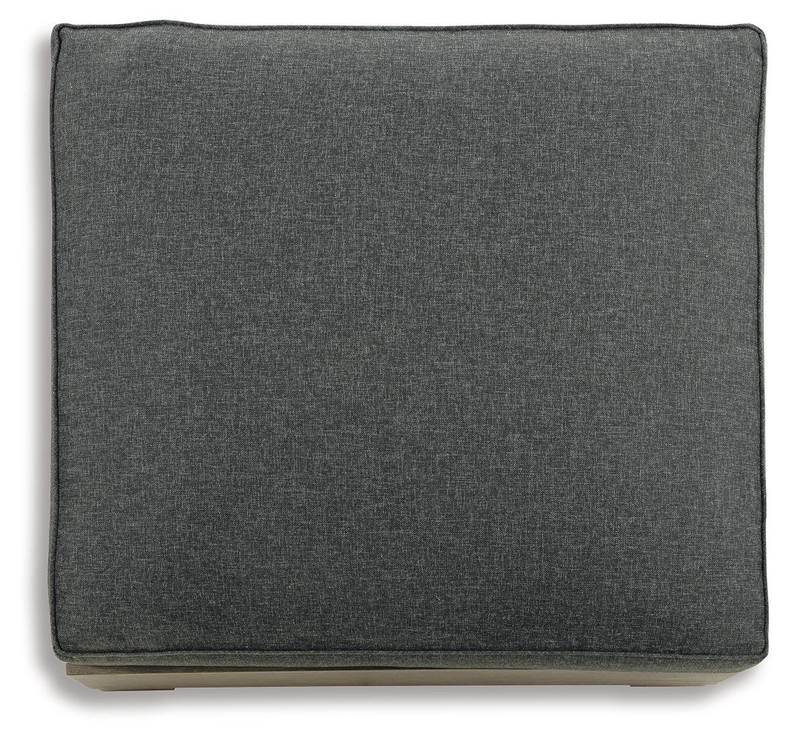 Citrine Park brown and charcoal outdoor ottoman top view