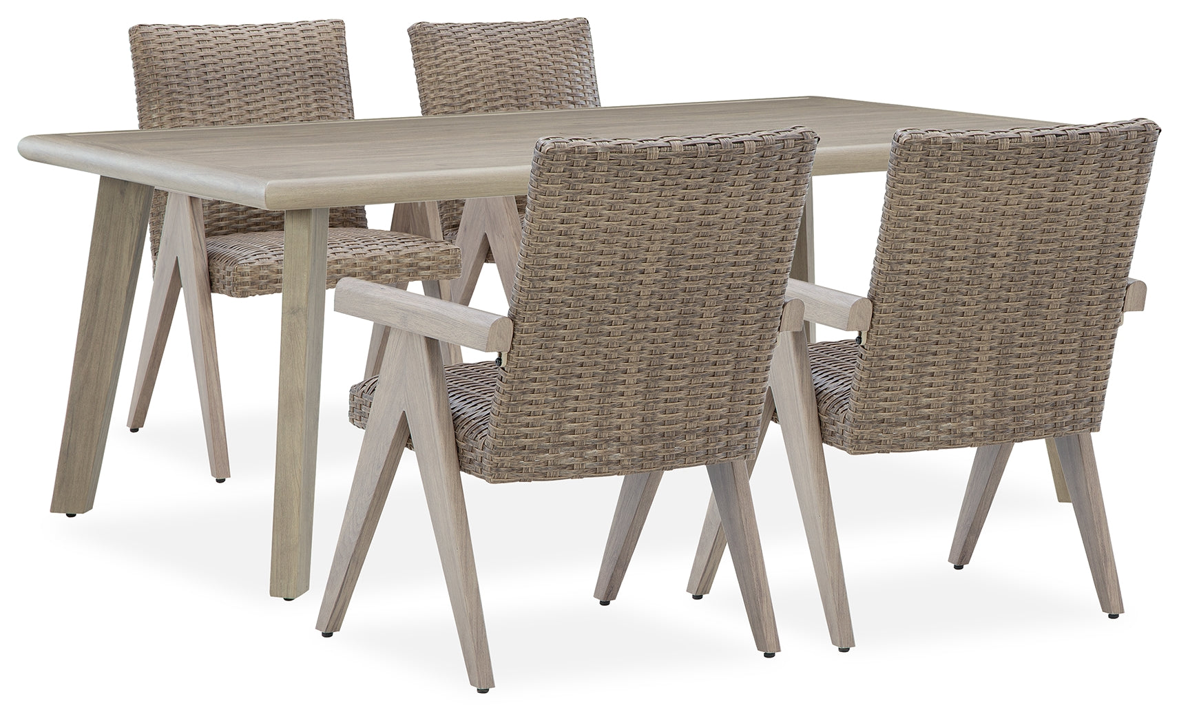 Cliff Beige Trails Outdoor Dining Table and 4 Chairs