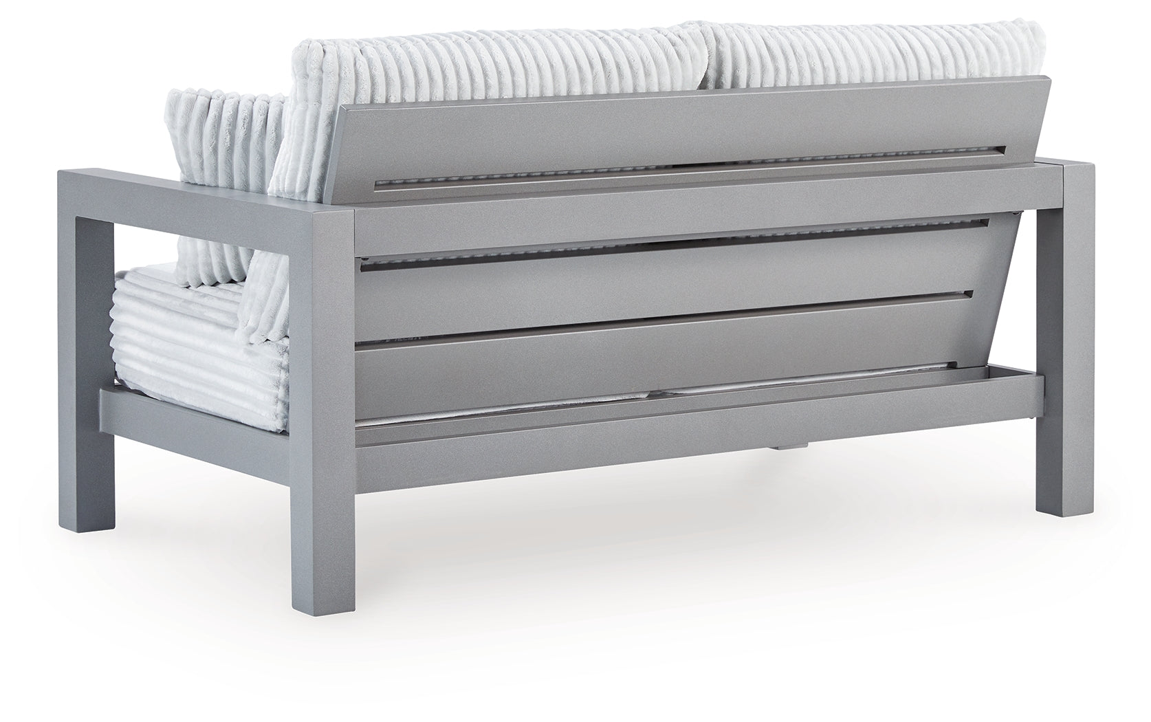 Outdoor loveseat corner angle view